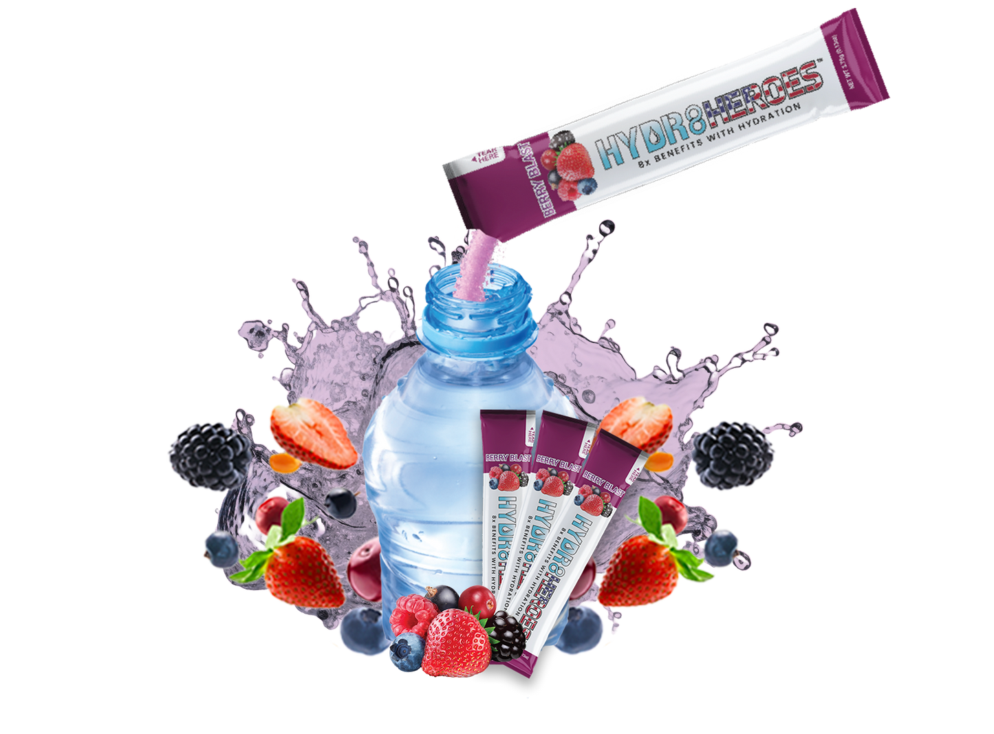 1000 Count Bulk Hydration Case Berry Blast